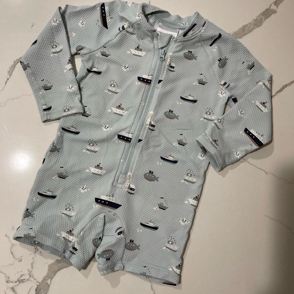 H&M sailboat swim rash guard
